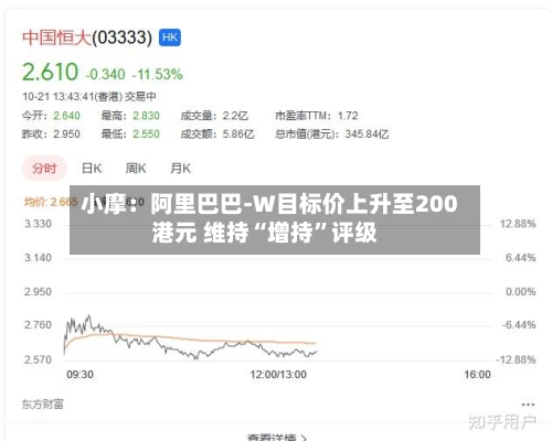 小摩：阿里巴巴-W目标价上升至200港元 维持“增持”评级-第2张图片