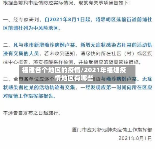 福建各个地区的疫情/2021年福建疫情地区有哪些