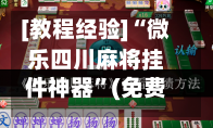 [教程经验]“微乐四川麻将挂件神器”(免费)开挂辅助教学(最新辅助开挂教程)