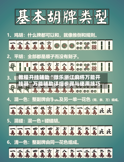教程开挂辅助“微乐浙江麻将万能开挂器”万能辅助详细步骤与使用技巧-第2张图片