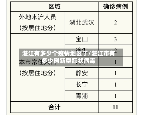 湛江有多少个疫情地区了/湛江市有多少例新型冠状病毒-第3张图片