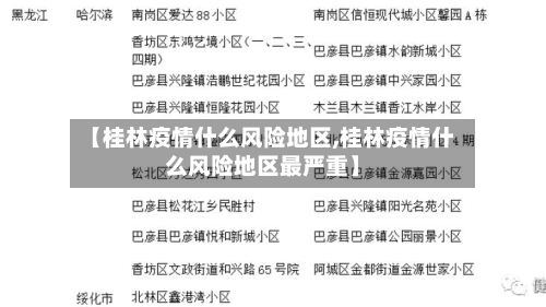 【桂林疫情什么风险地区,桂林疫情什么风险地区最严重】