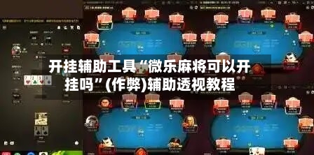 开挂辅助工具“微乐麻将可以开挂吗”(作弊)辅助透视教程-第3张图片