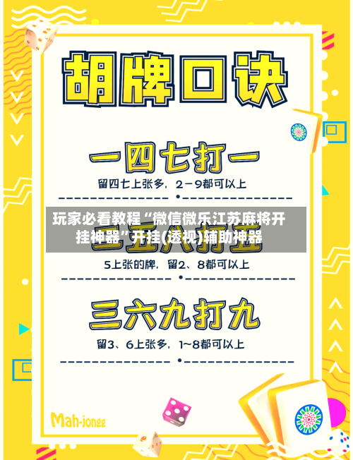 玩家必看教程“微信微乐江苏麻将开挂神器”开挂(透视)辅助神器-第2张图片