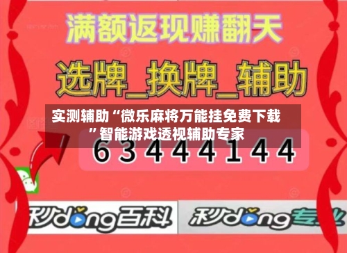 实测辅助“微乐麻将万能挂免费下载”智能游戏透视辅助专家-第3张图片