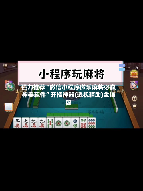 强力推荐“微信小程序微乐麻将必赢神器软件”开挂神器{透视辅助}全揭秘-第3张图片