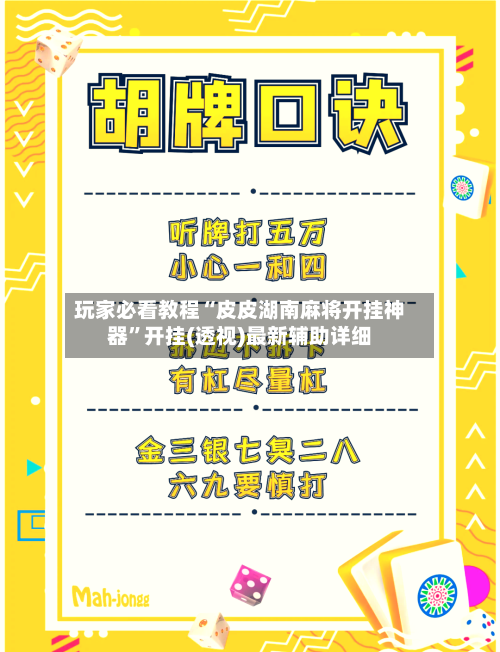 玩家必看教程“皮皮湖南麻将开挂神器”开挂(透视)最新辅助详细-第2张图片