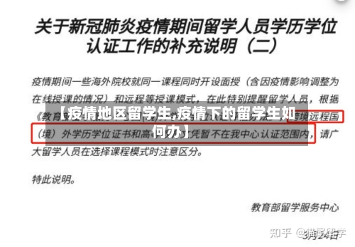 【疫情地区留学生,疫情下的留学生如何办】-第2张图片