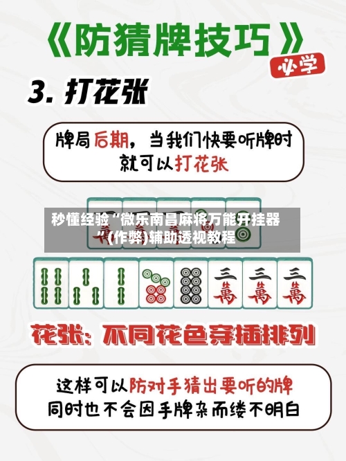 秒懂经验“微乐南昌麻将万能开挂器”(作弊)辅助透视教程